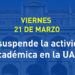 Suspensión de Actividad Académica en la Universidad de Alcalá (UAH) por Alerta de Lluvias: Clases y Exámenes Suspendidos