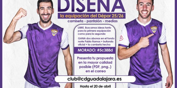 Concurso C.D. Guadalajara 2025/26: Diseña la Nueva Equipación del Equipo y Gana Grandes Premios