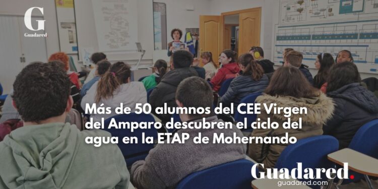 Más de 50 alumnos del CEE Virgen del Amparo descubren el ciclo del agua en la ETAP de Mohernando