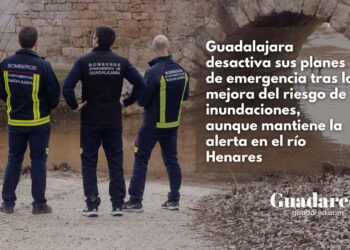 Guadalajara desactiva sus planes de emergencia tras la mejora del riesgo de inundaciones, aunque mantiene la alerta en el río Henares
