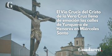 El Vía Crucis del Cristo de la Vera Cruz llena de emoción las calles de Yunquera de Henares en Miércoles Santo