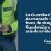Detenidas seis personas por tráfico de drogas en Guadalajara: un kilo de hachís y cocaína incautados por la Guardia Civil