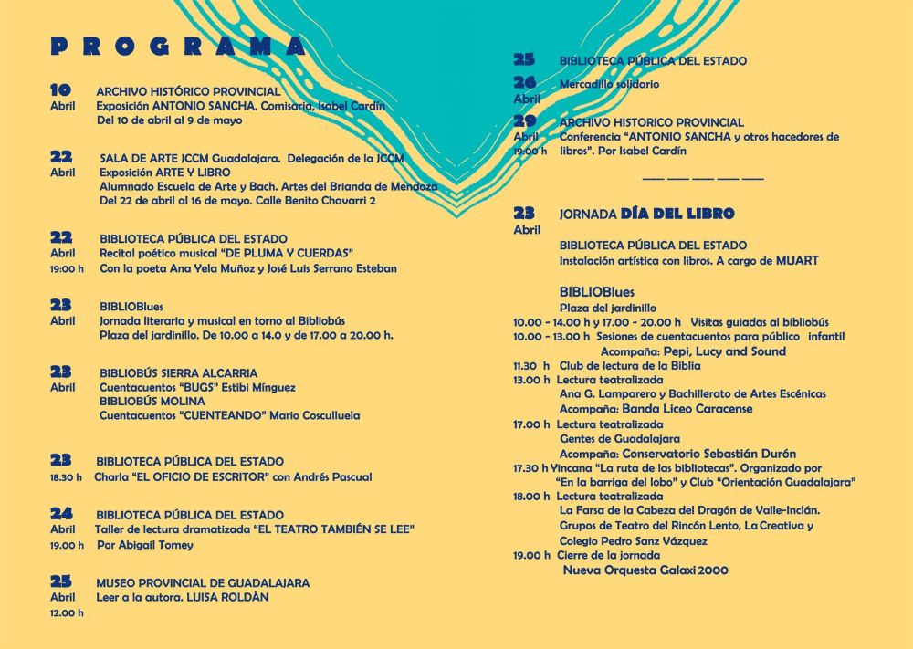 Programa dia del Libro en Guadalajara