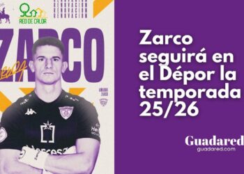 Amador Zarco, el guardameta morado que seguirá en el C.D. Guadalajara en Primera Federación