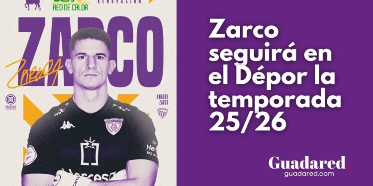 Amador Zarco, el guardameta morado que seguirá en el C.D. Guadalajara en Primera Federación