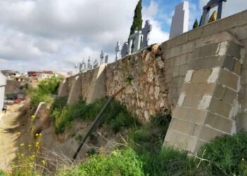 La Diputación invierte 600.000 € para estabilizar el muro del cementerio de Driebes