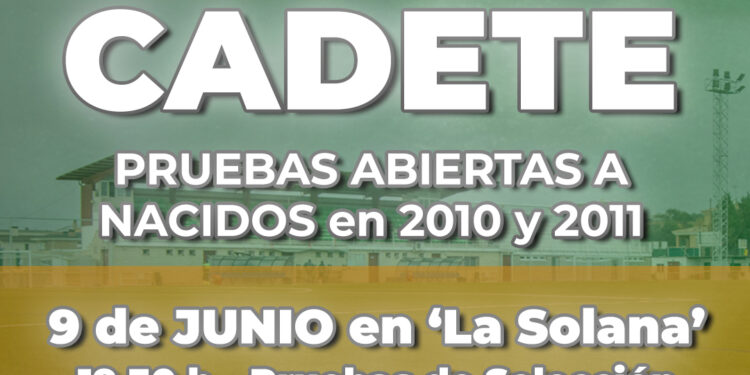 Segunda prueba para el nuevo equipo Cadete del CD Marchamalo el 9 de junio en La Solana