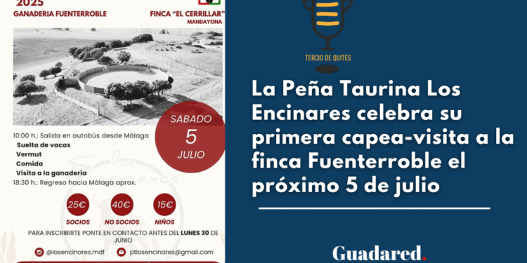 La Peña Taurina Los Encinares celebra su primera capea-visita a la finca Fuenterroble el próximo 5 de julio