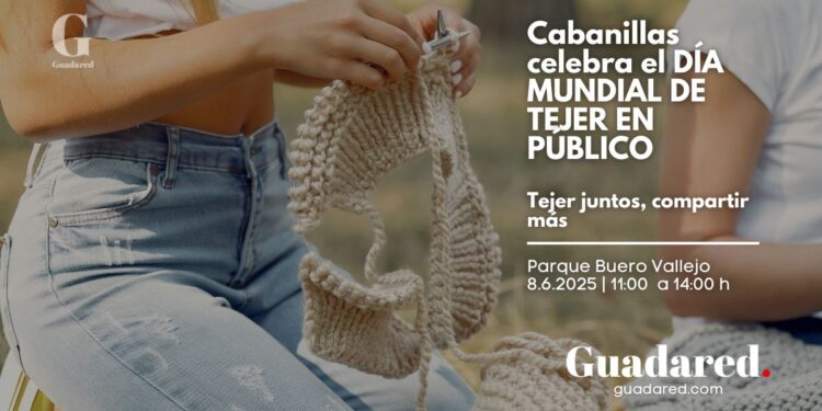Cabanillas celebra el DÍA MUNDIAL DE TEJER EN PÚBLICO con un taller solidario en el Parque Buero Vallejo