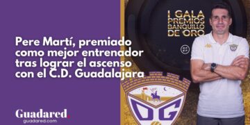 Pere Martí, elegido mejor entrenador del Grupo 5 de Segunda Federación por su ascenso con el C.D. Guadalajara