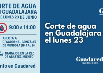 Corte de agua en Guadalajara el 23 de junio en la calle Cardenal González de Mendoza por mantenimiento