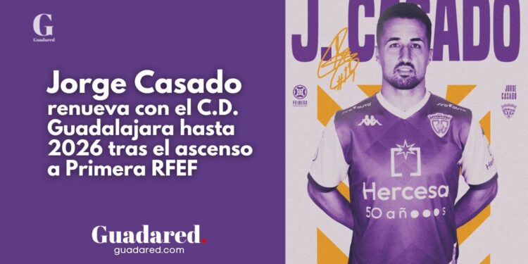 Jorge Casado renueva con el C.D. Guadalajara hasta 2026 tras el ascenso a Primera RFEF