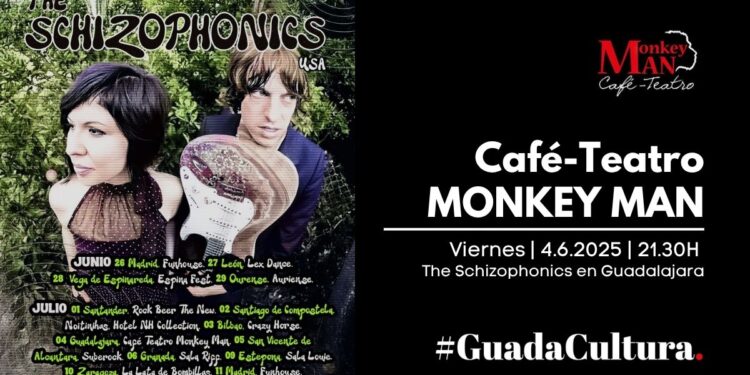 The Schizophonics en Guadalajara: concierto explosivo de rock garage en la Sala Monkey Man el 4 de julio