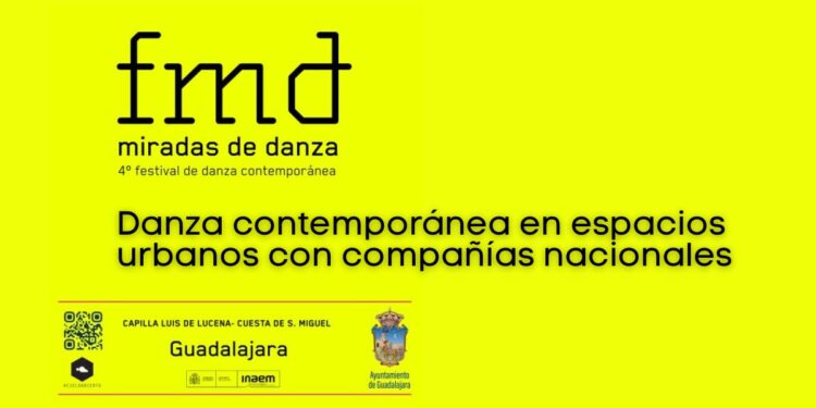 Festival Miradas de Danza, danza contemporánea, Guadalajara 2025, danza en espacios urbanos, A cielo abierto, cultura en Guadalajara, artes del movimiento, programación cultural julio, danza nacional, danza emergente, danza experimental, compañías de danza contemporánea, espectáculos en Guadalajara, danza en Castilla-La Mancha, eventos culturales Guadalajara