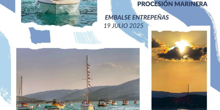 La “Procesión Marinera en el embalse de Entrepeñas” reúne a 500 personas en Pareja (Guadalajara)