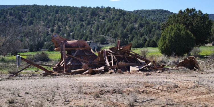 Desmantelada una cantera abandonada en Huertahernando para restaurar la ribera del Alto Tajo