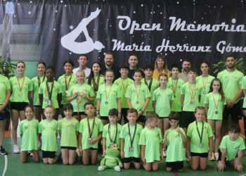 Éxito del II Memorial María Herranz de gimnasia de trampolín en Cabanillas con 200 gimnastas
