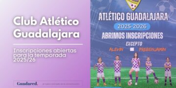 Inscripciones abiertas en el Club Atlético Guadalajara para la temporada 2025/26: últimas plazas en fútbol base
