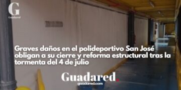 Graves daños en el polideportivo San José obligan a su cierre y reforma estructural tras la tormenta del 4 de julio