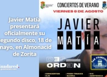 Javier Matía presentará oficialmente su segundo disco, 18 de mayo, en Almonacid de Zorita