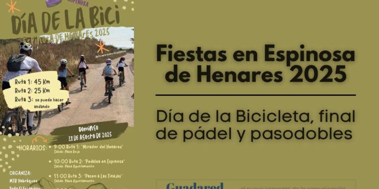 Día de la Bicicleta, final de pádel y pasodobles | Fiestas en Espinosa de Henares 2025