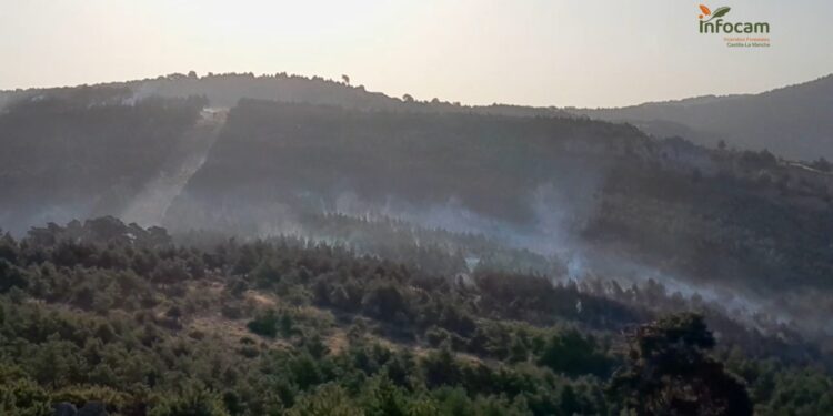 Incendio en La Huerce (Guadalajara) baja a Nivel 0 y se reabre la CM-1006