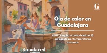 Ola de calor en Guadalajara: AEMET amplía el aviso hasta el 13 de agosto por temperaturas extremas