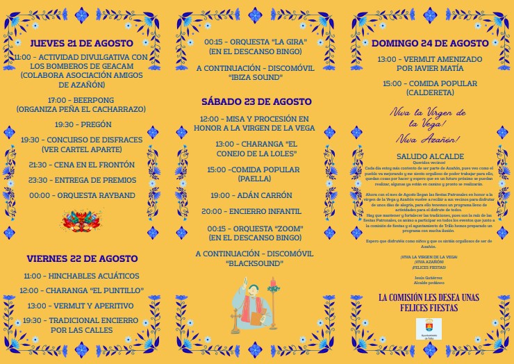 Azañón se viste de fiesta: arranca la cuenta atrás para honrar a la Virgen de la Vega