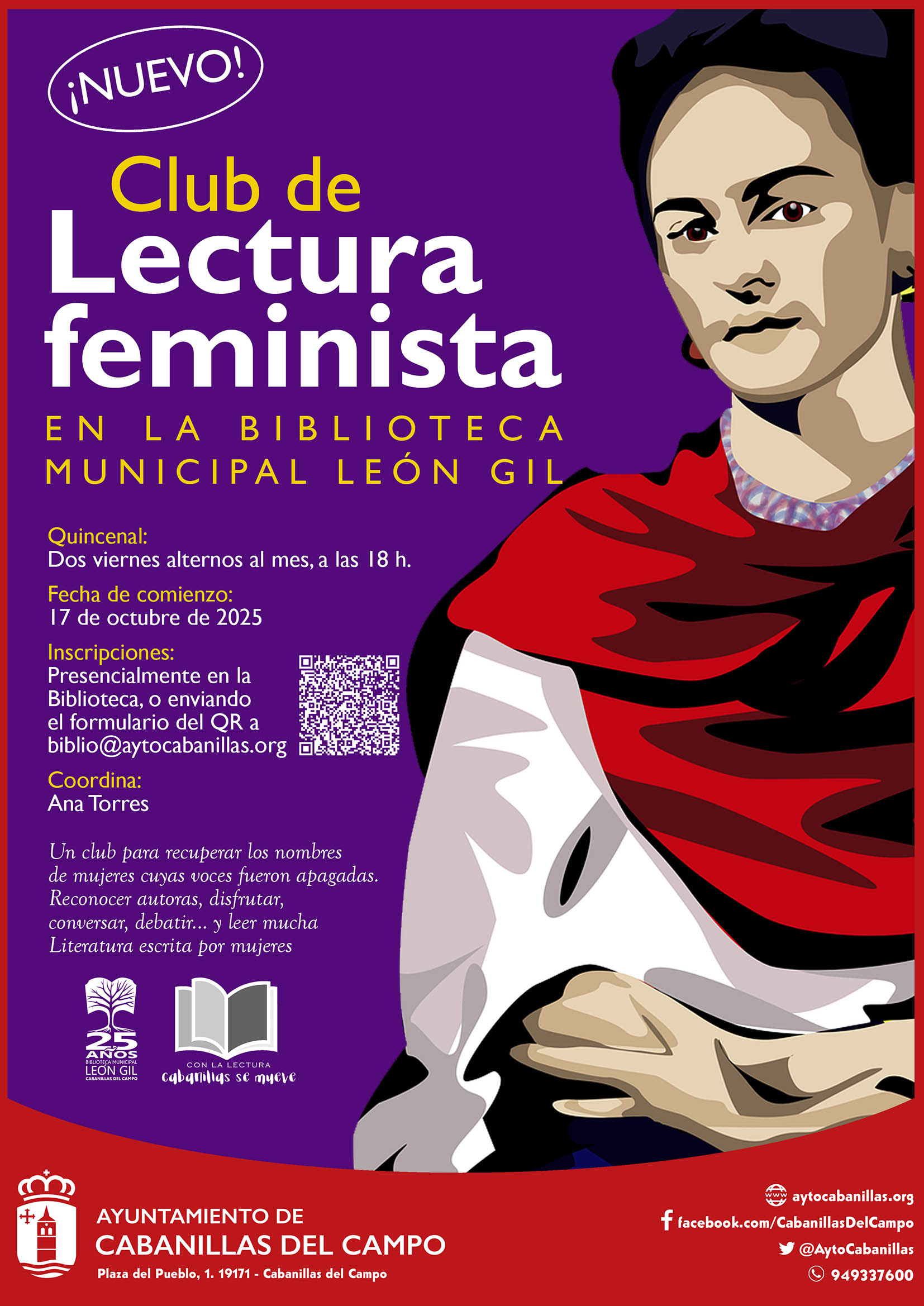 La Biblioteca León Gil de Cabanillas lanza un Club de Lectura Feminista para este otoño
