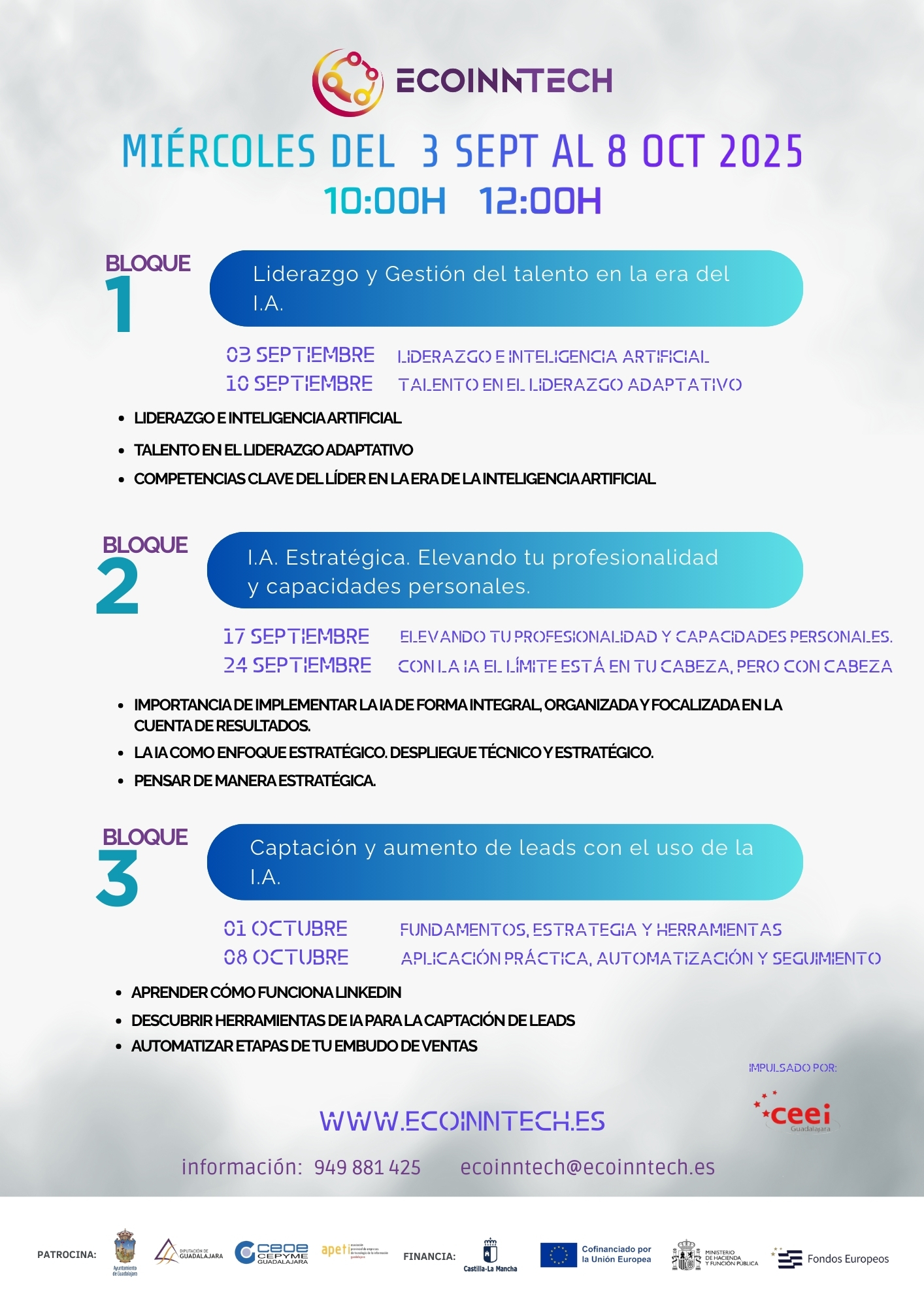 ECOINNTECH lanza “IA 360: Lidera el Cambio, Conecta el Futuro”, un programa virtual para impulsar la transformación empresarial con Inteligencia Artificial