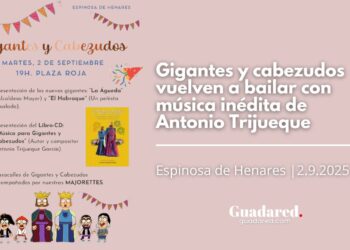 Espinosa de Henares | Gigantes y cabezudos vuelven a bailar con música inédita de Antonio Trijueque