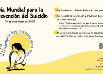 Guadalajara ilumina el edificio Arriaca de amarillo por el Día Mundial de Prevención del Suicidio 2025