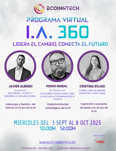 ECOINNTECH lanza “IA 360: Lidera el Cambio, Conecta el Futuro”, un programa virtual para impulsar la transformación empresarial con Inteligencia Artificial