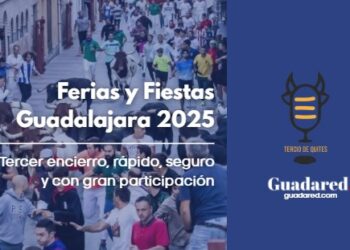 Tercer encierro en Guadalajara 2025: toros de Alcurrucén, lleno en la plaza y carrera de 2:31 minutos