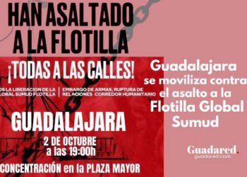 Concentración en Guadalajara por el asalto a la Flotilla Global Sumud y la crisis humanitaria en Gaza