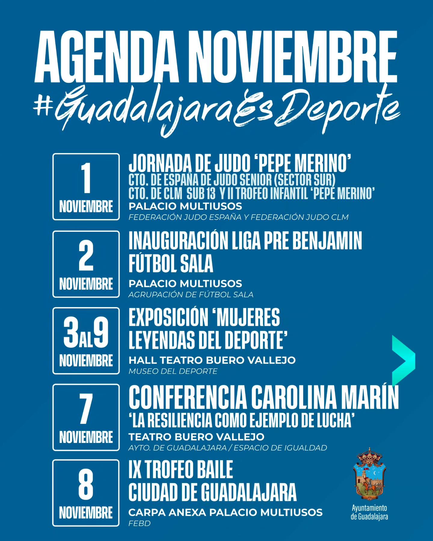 Noviembre se llena de acción deportiva en Guadalajara: una agenda para no perderse