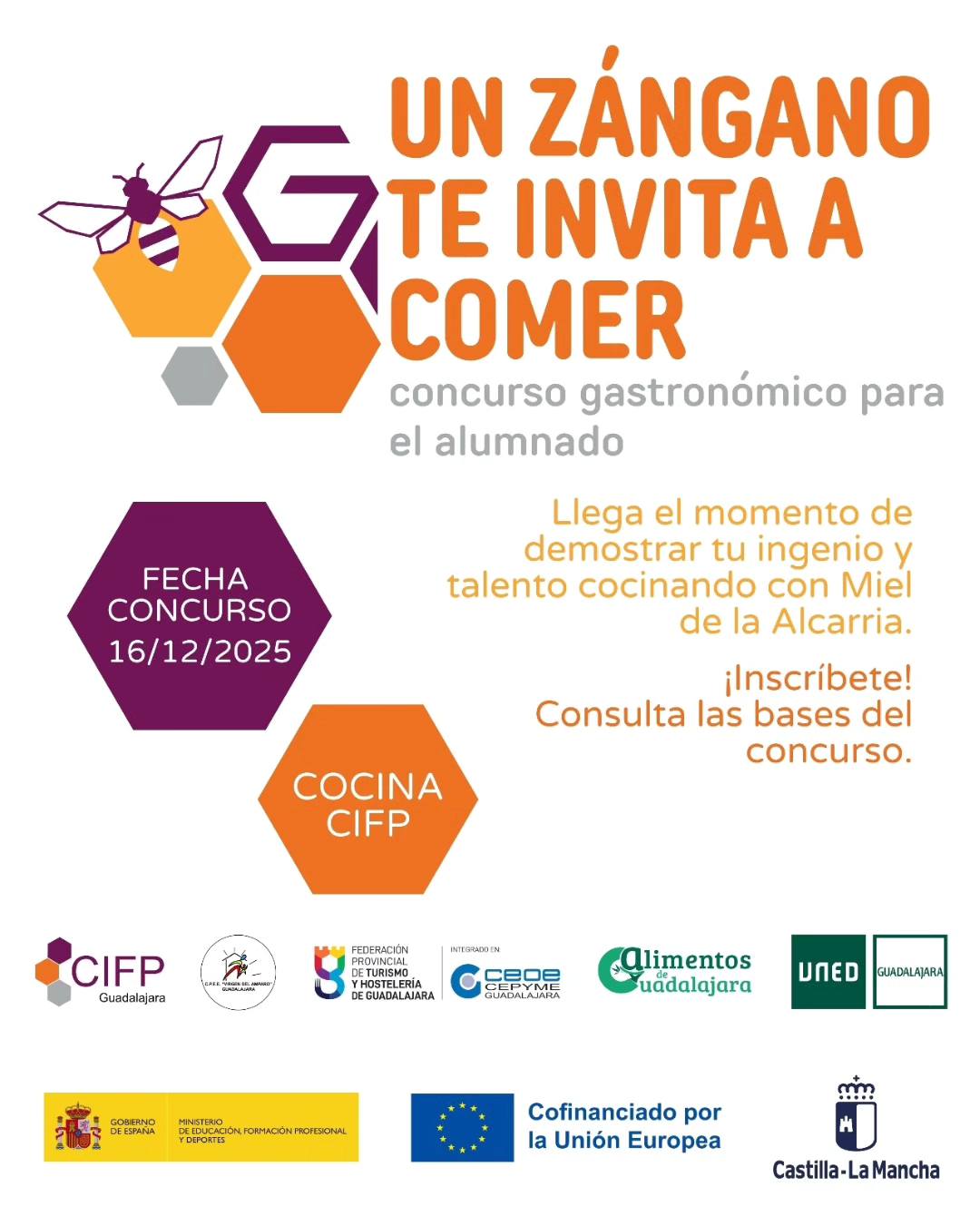El CIFP Guadalajara enciende los fogones: llega el concurso ‘Un zángano te invita a comer’ con la Miel de la Alcarria como reina