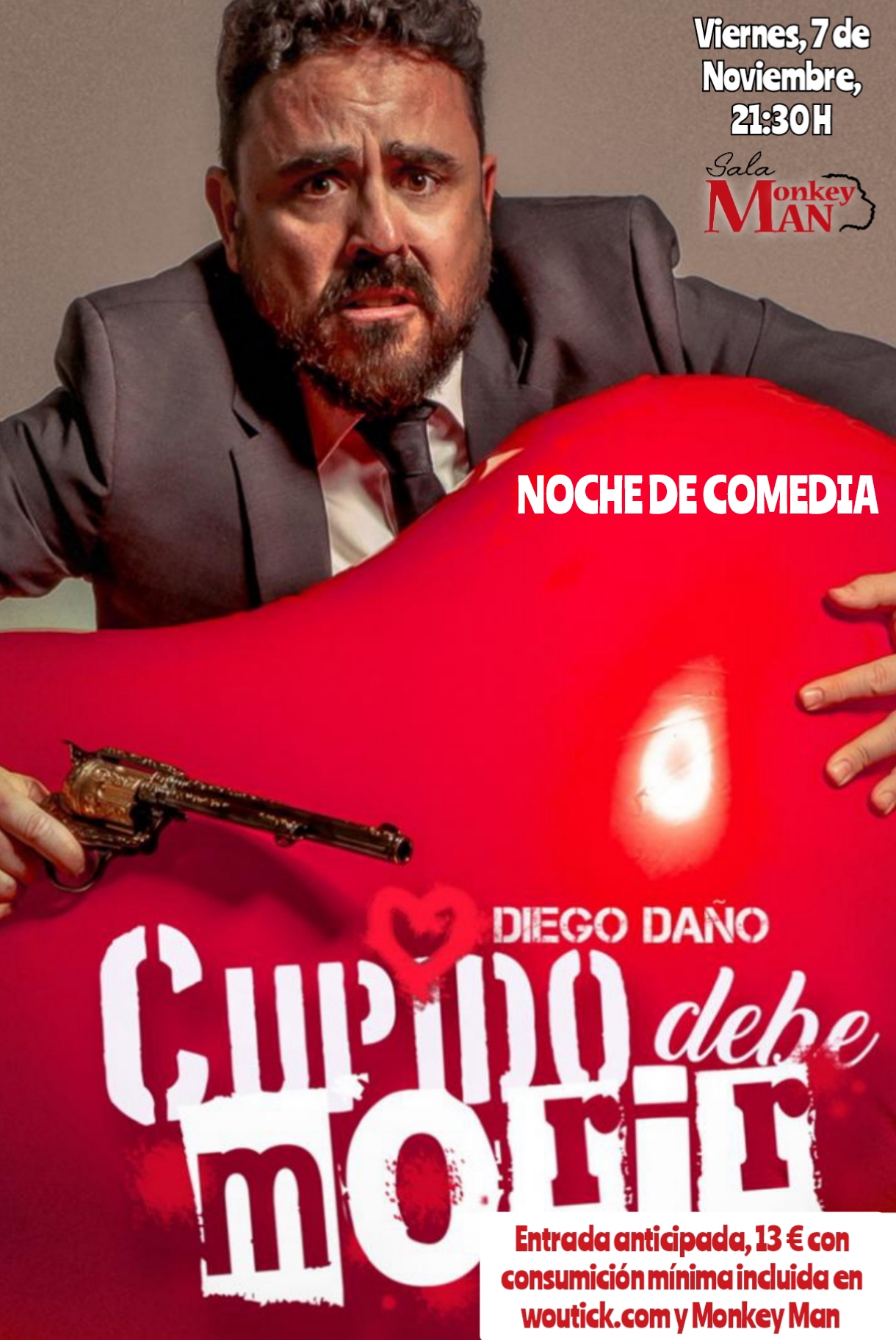 ¡Noche de Comedia con Diego Daño en la Sala Monkey Man!