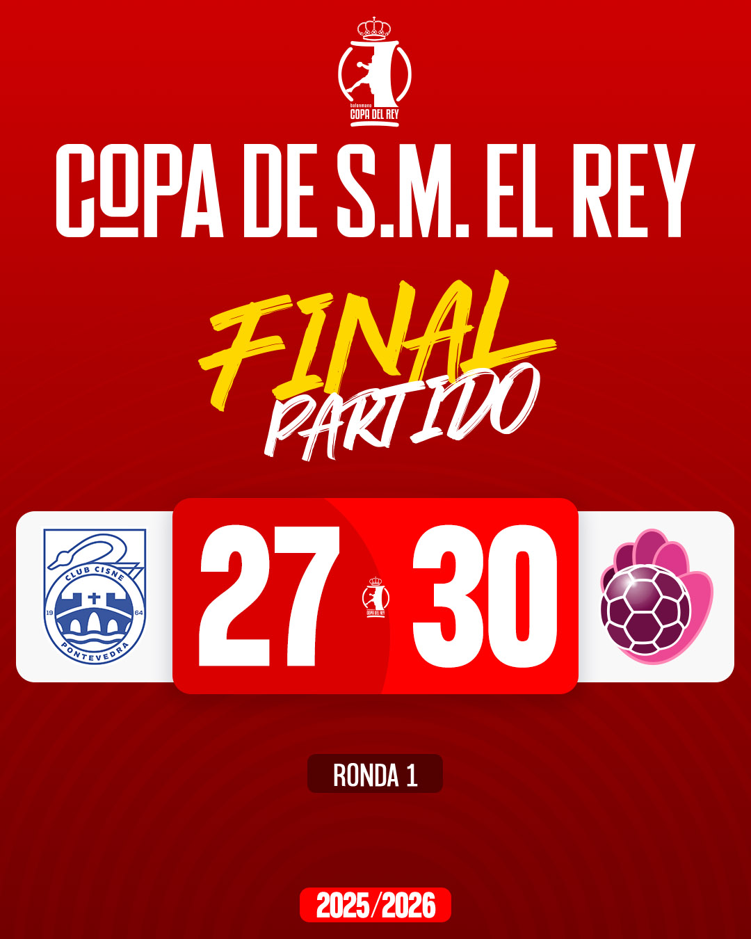 El SANICENTRO BM Guadalajara vence con autoridad al Club Cisne Colegio Los Sauces en la Copa del Rey