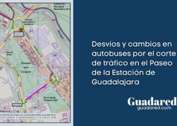 El Paseo de la Estación de Guadalajara permanecerá cerrado un mes por obras de Red de Calor