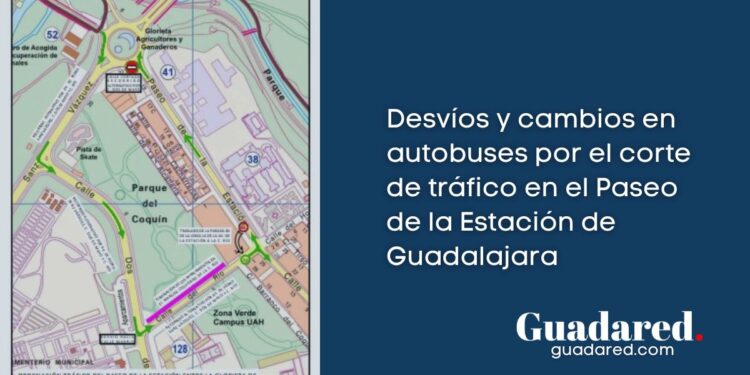 El Paseo de la Estación de Guadalajara permanecerá cerrado un mes por obras de Red de Calor