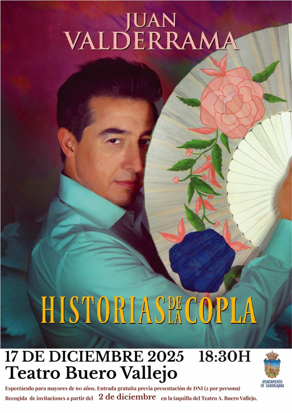 uan Valderrama presenta Historias de la Copla en Guadalajara
