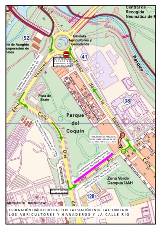 Guadalajara corta el tráfico en el Paseo de la Estación durante 30 días por obras