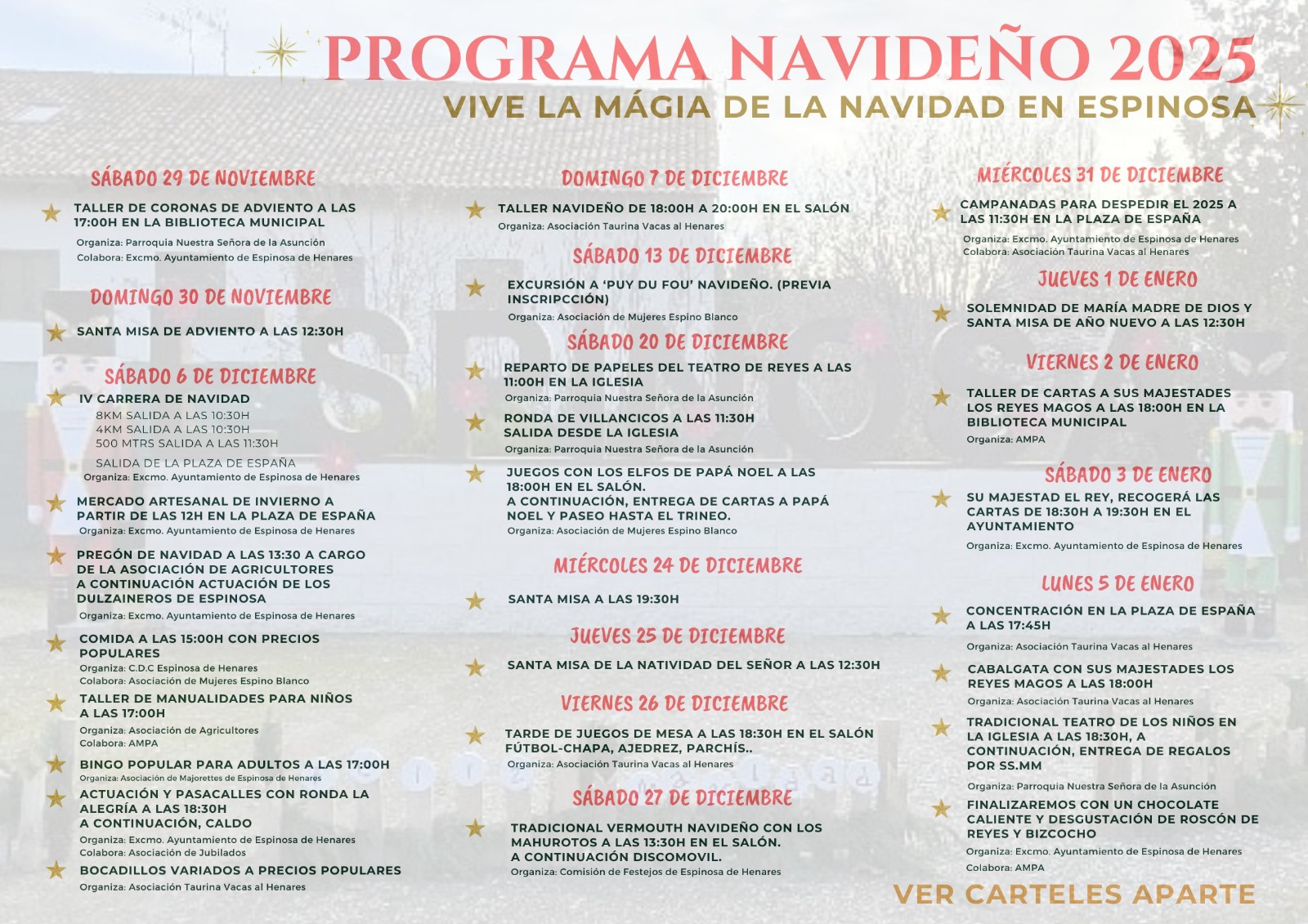 Programa de Navidad 2025 en Espinosa de Henares: Actividades, Tradiciones y Magia