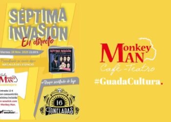 SÉPTIMA INVASIÓN y 16 TONELADAS en concierto en la Sala Monkey Man de Guadalajara
