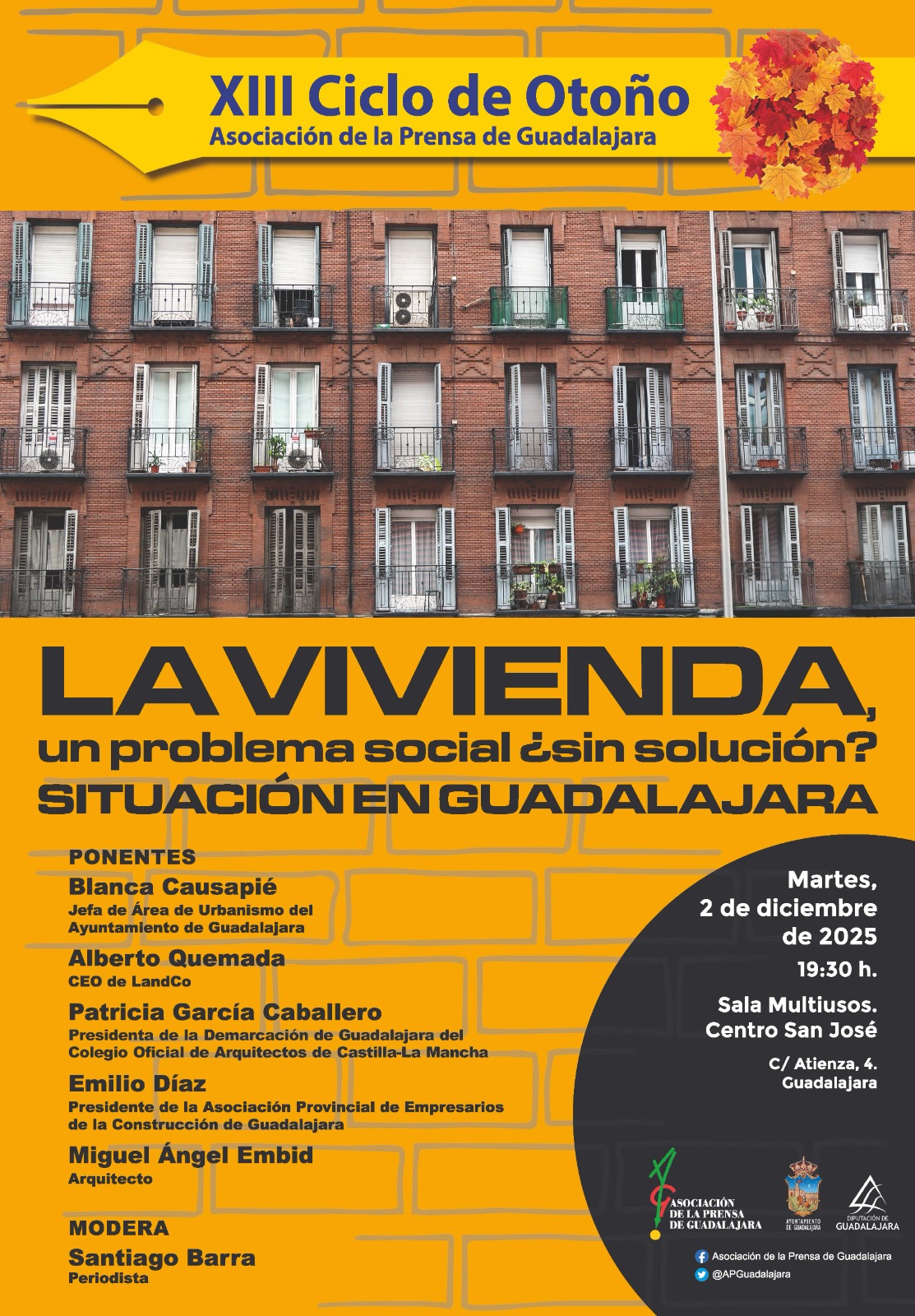 Ciclo de Otoño 2025: Conferencia sobre la Vivienda en Guadalajara - Retos y Soluciones