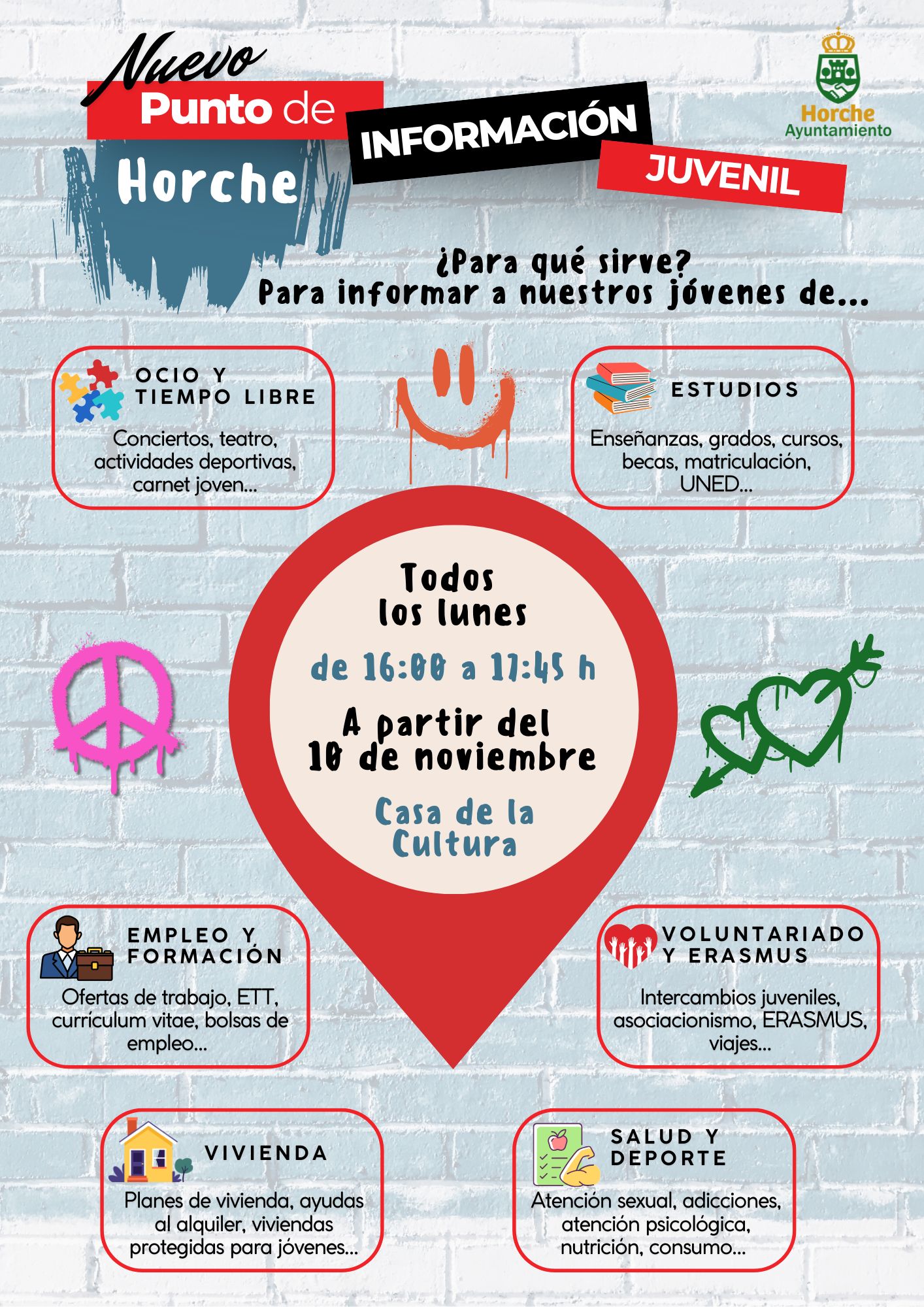 Horche contará con un nuevo Punto de Información Juvenil a partir del 10 de noviembre