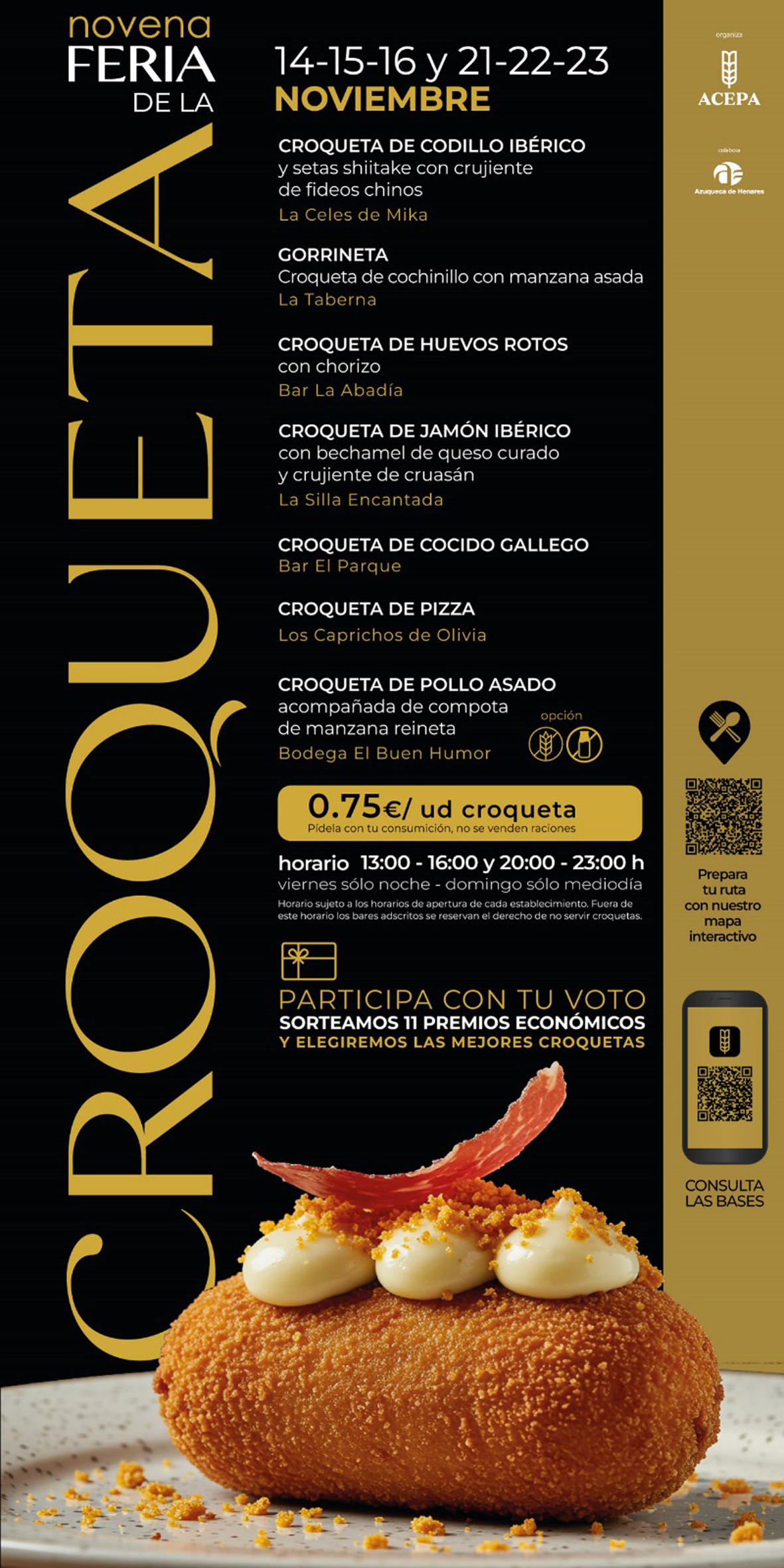 IX Feria de la Croqueta en Azuqueca de Henares: Apoyo al Comercio Local y Sorteos