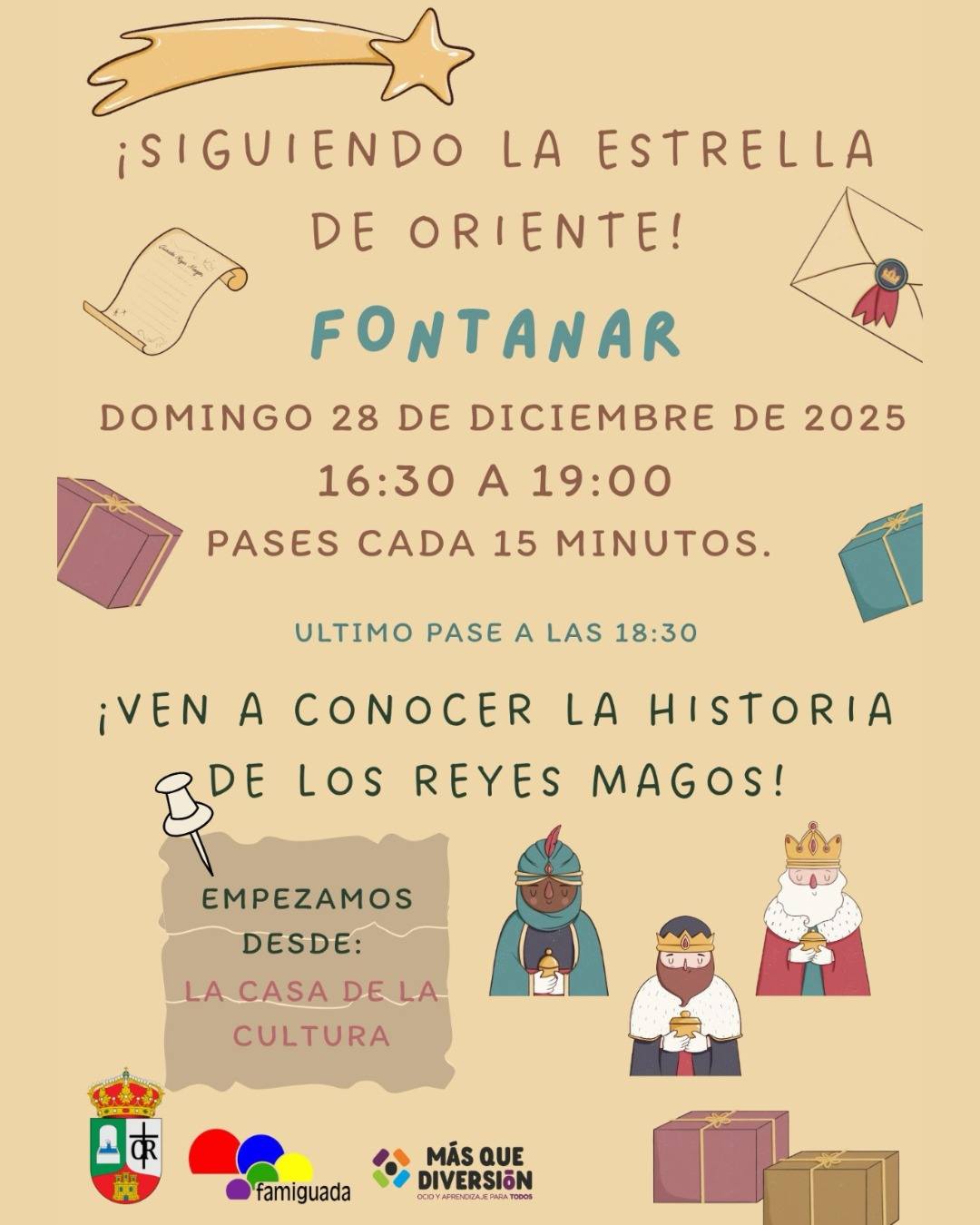 Fontanar invita a vivir la magia de Navidad con la actividad "Siguiendo la Estrella de Oriente"