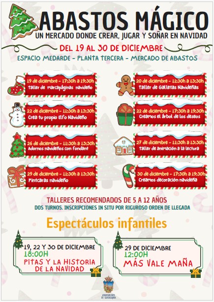 Cultura en Guadalajara: “Abastos Mágico” fomenta la conciliación familiar y apoya el comercio local esta Navidad